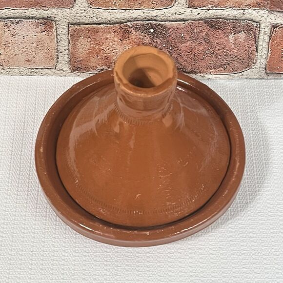 Tagine Clay Pot Earthenware Terracotta Traditional Moroccan Food 2-Piece - Picture 15 of 17